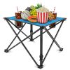 LakeForest Folding Camping Table with Cup Holders, Blue