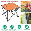 LakeForest Folding Camping Table with Cup Holders, Orange