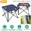 LakeForest Folding Camping Tables, Set of 2, Navy Blue