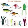 LakeForest 383 Piece Bass Fishing Lure Kit with Tackle Box