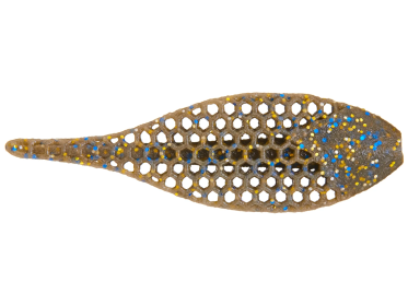 Berkley PowerBait MaxScent Flux-Gill 5.3in Smoke Black Blue Gold