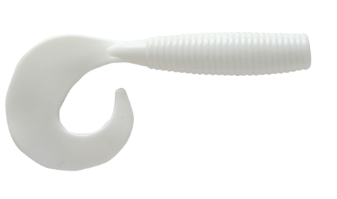 P-Line Striper Worm Tails 6" 6pk White