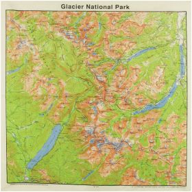 GLACIER NATIONAL PARK TOPO BAN