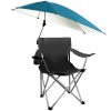 LakeForest Beach Chair with Detachable Umbrella, Black