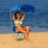 LakeForest Folding Canopy Lawn Chair, Blue