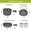 LakeForest 12 Piece Camping Cookware Set, Aluminum, Grey