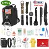 LakeForest 47 Piece Emergency Survival Kit, Black