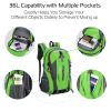 iNova 36L Outdoor Daypack, Waterproof Nylon, Green