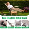 LakeForest Reclining Camping Chair with Footrest, Khaki