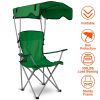 LakeForest Folding Canopy Lawn Chair, Green