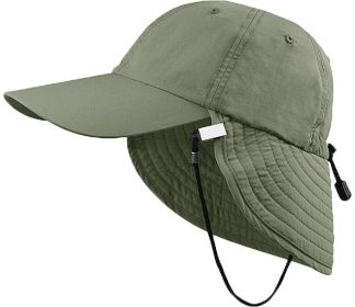 UV BUCKET HAT W/FLAP OLIVE OSF