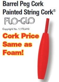 Betts Flo-Glo Peg Cork Sz 1 3ct Zip Bag