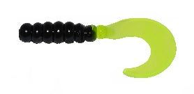 Big Bite Fat Grub 2" 100ct Black/Chartreuse