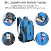 iNova 36L Outdoor Daypack, Waterproof Nylon, Blue