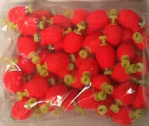 Betts Snap On Weighted Pear 1.00in 50ct Red