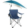 LakeForest Beach Chair with Detachable Umbrella, Blue
