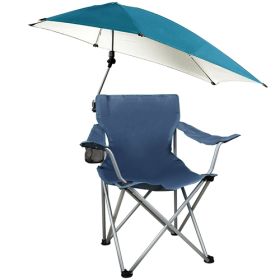 LakeForest Beach Chair with Detachable Umbrella, Blue