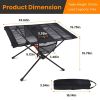LakeForest Portable Folding Camping Table, Aluminum, Black