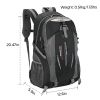 iNova 36L Outdoor Daypack, Waterproof Nylon, Black