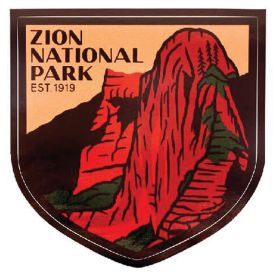 ZION NATL PARK STICKER