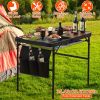 LakeForest Folding Camping Table, 35.4 x 23.6 in, Black
