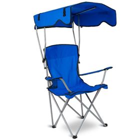 LakeForest Folding Canopy Lawn Chair, Blue