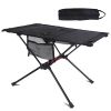 LakeForest Portable Folding Camping Table, Aluminum, Black
