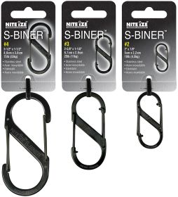 S-BINER 3 PACK COMBO BLACK