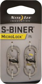 MICROLOCK STEEL S-BINER 2 PK
