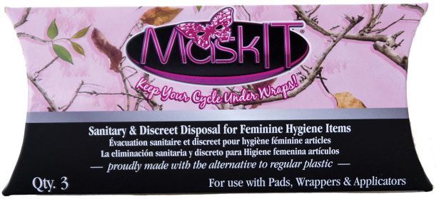 MASKIT TRAVEL POUCHES LG 3 PK