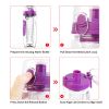 iMountek Fruit Infuser Water Bottle, 32 oz, Purple