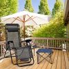 LakeForest Folding Camping Tables, Set of 2, Navy Blue