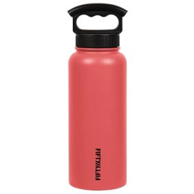 34OZ  INSUL W/3 FINGER CORAL