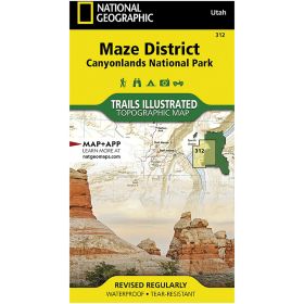 MAZE CANYONLANDS NAT PARK MAP - NATIONAL GEOGRAPHIC