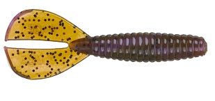 Strike King Rage Menace Grub 4in 8ct Green Pumpkin Purple Swirl
