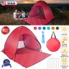 iMountek Pop Up Beach Tent, 2 to 3 Person, Red