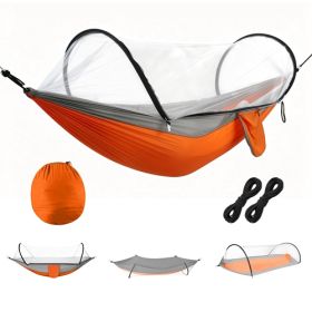 LakeForest Mosquito Net Camping Hammock, Orange/Grey