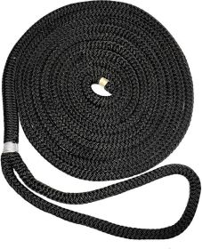 NYLON DOCK LINE 1/2" X 35' BLK