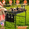 LakeForest Folding Camping Table, 35.4 x 23.6 in, Black