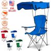 LakeForest Folding Canopy Lawn Chair, Blue