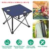 LakeForest Folding Camping Table with Cup Holders, Navy Blue