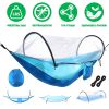 LakeForest Mosquito Net Camping Hammock, Royal Blue/Sky Blue