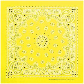 NEON PAISLEY BANDANA YELLOW