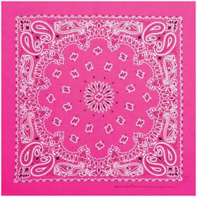 NEON PAISLEY BANDANA PINK