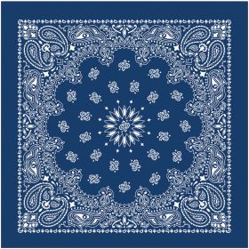 BANDANAS BLUE W/HANG TAG & UPC