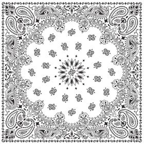 BANDANAS WHITE W/HANG TG & UPC