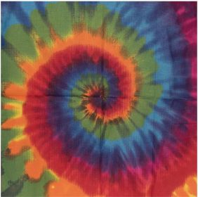 BANDANA TIE DYE RAINBOW W/UPC