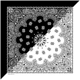 SPLIT PAISLEY BLACK/WHITE