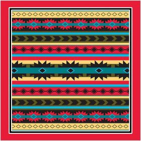 MODERN AZTEC w/RED TRIM