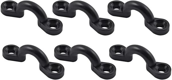 EYE STRAP NYLN BLK 6PK-W/SCRWS